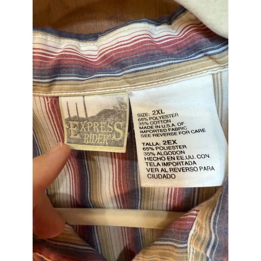 Express‎ Rider Vintage Western Shirt 2XL - Picture 2 of 5
